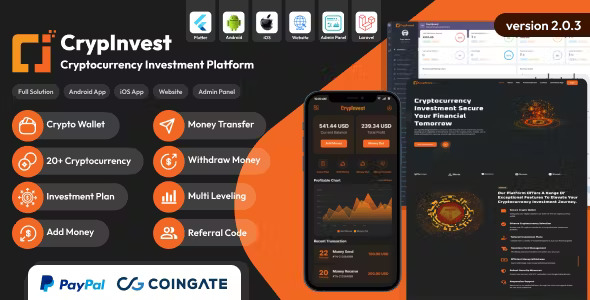 CrypInvest - Cryptocurrency Investment Platform Full Solution